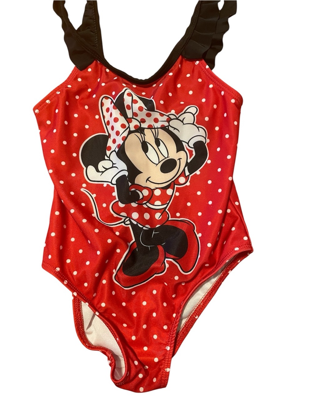 ✔️✔️Minnie Mouse Red Polka Dot One-Piece Swimsuit-Size 4